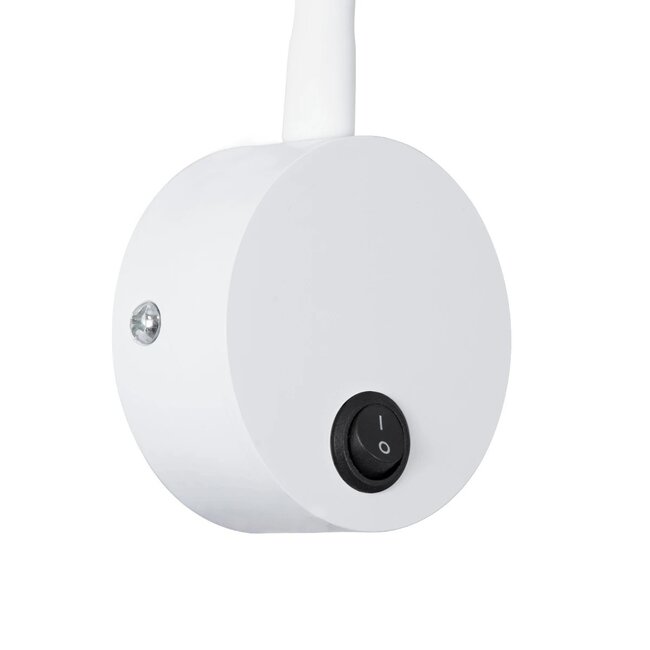 GOOSE 61688 Μοντέρνο Φωτιστικό Τοίχου - Απλίκα Ξενοδοχείου Reading Light LED 3W 300lm 36° AC 220-240V IP20 Θερμό Λευκό 2700K - CREE XPE Chip & TÜV SÜD Driver - Λευκό Ματ - Μ6.5 x Π15 x Υ24.5cm - 3 Χρόνια Εγγύηση - 8