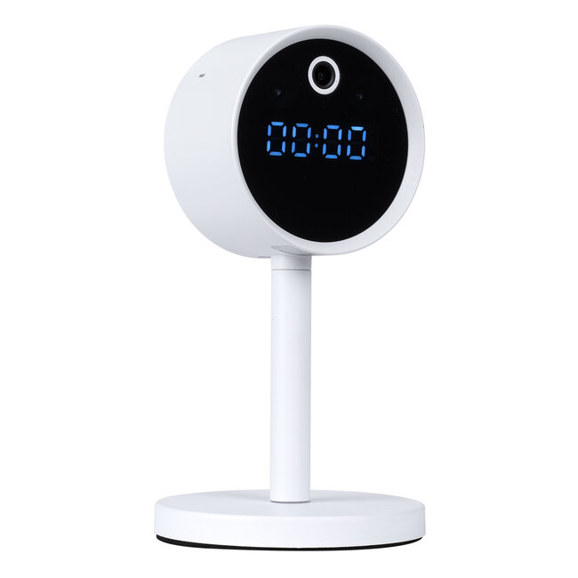 86006 Rechargeable Table Camera WiFi HD 1080P 160° 1500mAh Two Way Audio Motion Detection & Digital Clock - Επαναφορτιζόμενη Επιτραπέζια Κάμερα WiFi HD 1080P 160° 1500mAh Διπλή Κατέυθυνση Ομιλίας Ανιχνευτή Κίνησης & Ψηφιακό Ρολόι - Λευκό - 3