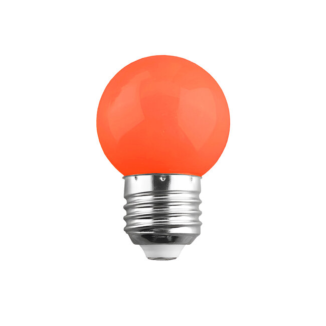 S-40008 Λάμπα LED E27 G45 Γλομπάκι 2W 120lm 260° AC 220-240V IP20 Φ4.5 x Υ6.9cm Σκούρο Πορτοκλί - 2 Χρόνια Εγγύηση