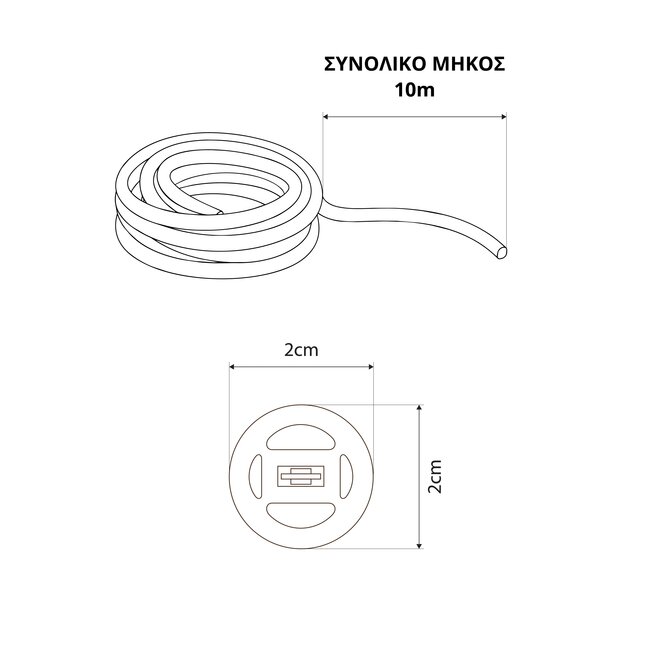 kelvo® AURAFLEX KLV-101-0509 Ψηφιακή Pixel Addressable Ταινία Neon Flex LED 14W/m 840lm/m 360° DC 24V Αδιάβροχο IP65 120 x SMD5054 Chip/m Πολύχρωμο RGB+WW Dimmable SPI/TTL Protocol IC TM1814 - Sanan SMD Chip - Μ1000 x Π2 x Υ2cm - Ρολό 10 Μέτρων - 6 Χρόνια Εγγύηση - 5
