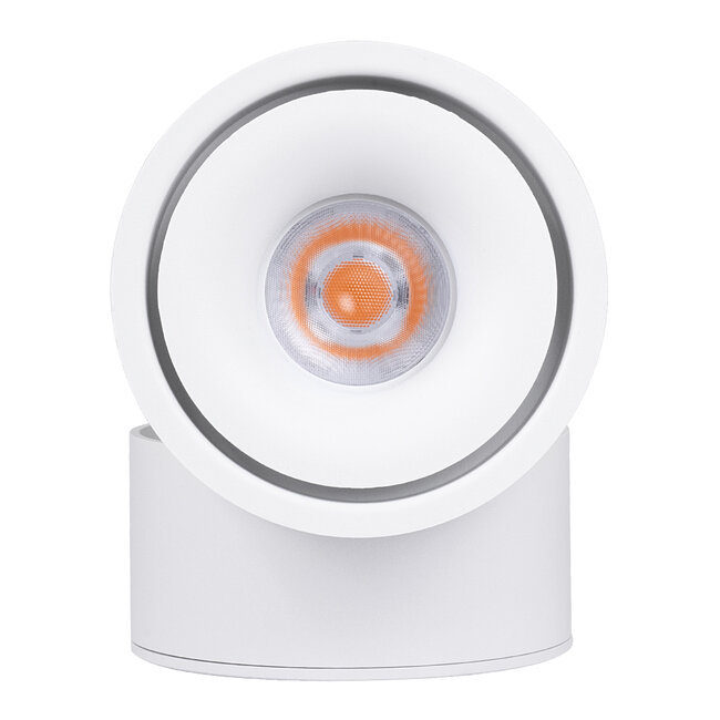 OMEGA-S 60299 Επιφανειακό LED Spot Downlight Φ10cm 12W 1500lm 36° AC 220-240V IP20 Φ10 x Υ10.5cm - Στρόγγυλο - Λευκό - Θερμό Λευκό 2700K - Bridgelux COB - 5 Years Warranty - 9