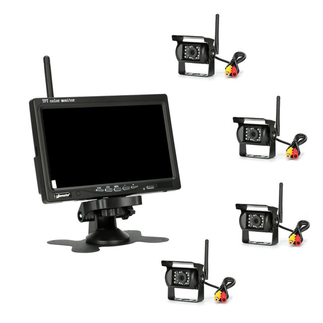 86032 4 x WiFi Έγχρωμες Κάμερες 720p CMOS HD Οπισθοπορείας Αυτοκινήτου-Φορτηγού DC 12-24V 170° με Οθόνη 7 - 10
