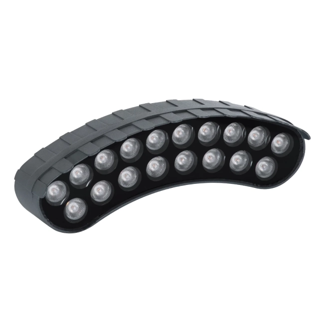 TREELIGHT-KINA 90231 Κυρτή Μπάρα Φωτισμού Wall Washer με Αντιθαμβωτική Γρίλια Ειδική για Φυτά - Δέντρα LED 18W 1530lm 15° DC 24V Αδιάβροχο IP65 L24.5 x W7 x H8cm Αρχιτεκτονικό Πορτοκαλί 2200K - Γκρι Ανθρακί - 3 Years Warranty - 3