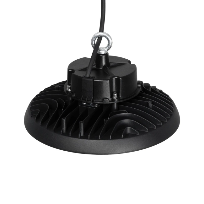 INDUSTRY 61501 LED UFO HIGH BAY 150W 275*SANAN OPTO CHIP 150lm/W 22500lm CRI≥80Ra SDCM<5 90° 85-265VAC 50/60Hz IP65 5000K TÜV SÜD CERTIFIED DRIVER - Μαύρο - Μ26.5 x Π26.5 x Υ15cm - 5 Χρόνια Εγγύηση - 4