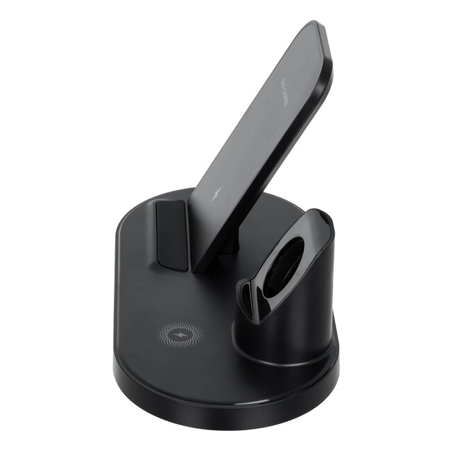 79698 Επιτραπέζια Σταθερή Βάση Ασύρματης Φόρτισης για Κινητά - Earphones - Smart Watches 3 Καναλιών - 1 Channel 15W Max - 2 Channel 3W (Airpod) - 3 Channel 2W (Watch) - 4