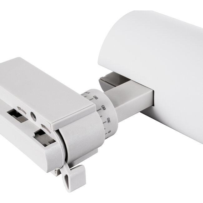 LUGANO 60807 Μονοφασικό Φωτιστικό Σποτ Ράγας LED 20W 2500lm 36° Acrylic HQ LENS AC 220-240V IP20 Φ6.5 x Υ22cm Φυσικό Λευκό 4500K - EUROTRACKSystem 1L+1N - Λευκό - Bridgelux Chip - TÜV Certified Driver - 5 Χρόνια Εγγύηση - 9