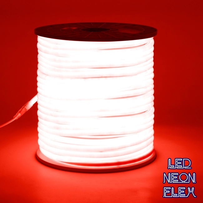 70593 TUBE 360° Degree Neon Flex Epistar LED SMD 2835 1m 12W/m 120LED/m 1212lm/m 360° DC 230V Αδιάβροχη IP68 Κόκκινο Dimmable - 2