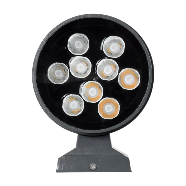  WALLLIGHT-GONA 90483 Μοντέρνο Φωτιστικό Τοίχου - Απλίκα LED 24W 2160lm 5° DC 24V Αδιάβροχο IP67 Θερμό Λευκό 2700K - CREE COB Chip & TÜV SÜD Driver - Γκρι Ανθρακί Ματ - Μ13 x Π16.5 x Υ5cm - 3 Χρόνια Εγγύηση - 8