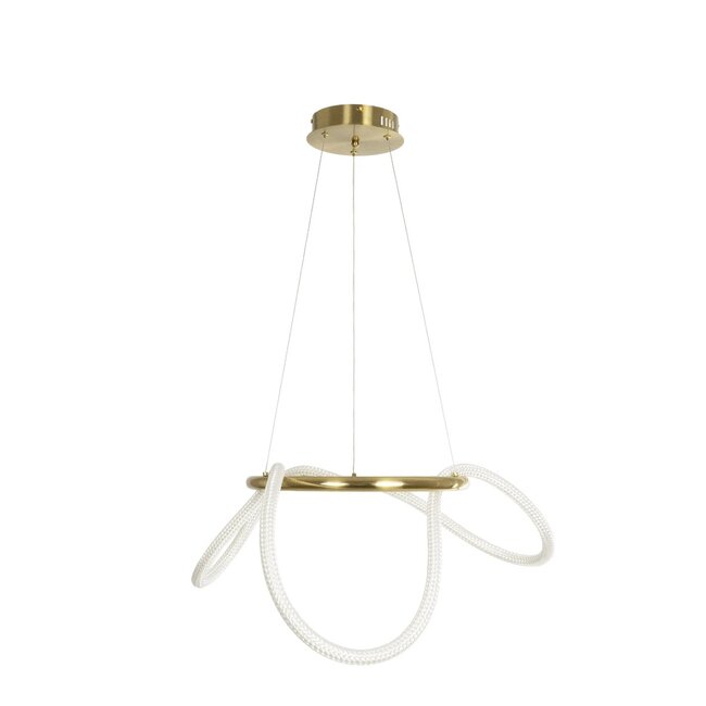 kelvo® GLOW KLV-101-0162 Κρεμαστό Φωτιστικό Οροφής LED 36W 3600lm 360° AC 220-240V IP20 Ρυθμιζόμενο Λευκό CCT με Χειριστήριο από 2700K έως 6000K Dimmable - Lumileds SMD Chip - Χρυσό Πλατίνα - Μ70 x Π70 x Υ40cm - 3 Χρόνια Εγγύηση - 4