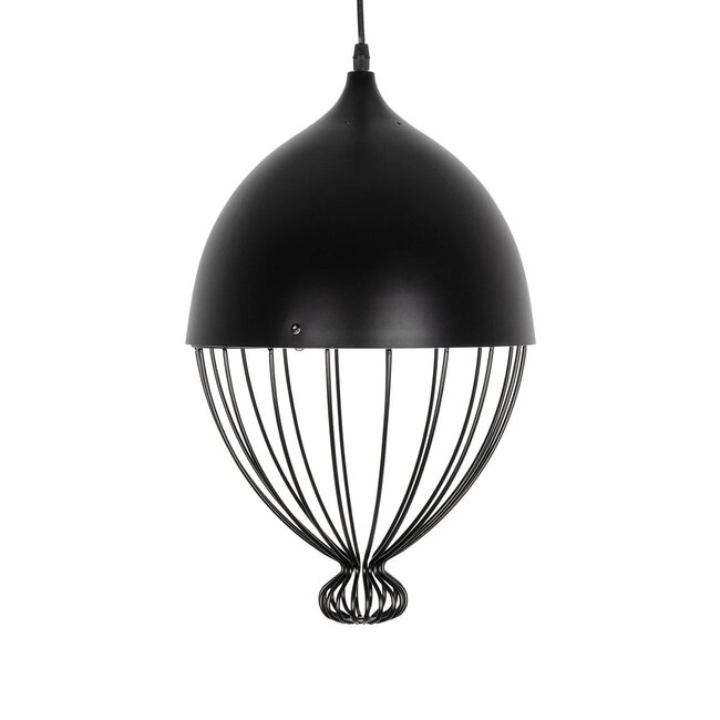 CANARIO 999-0111 Vintage Κρεμαστό Φωτιστικό Οροφής με Ντουί 1 x E27 AC 220-240V IP20 - Μαύρο - Μ28 x Π28 x Υ47cm - 4