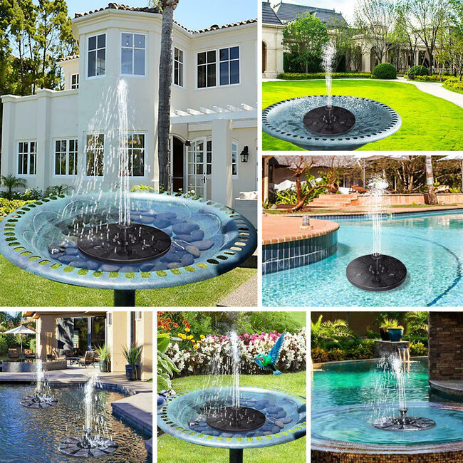 71531 Ηλιακό Αυτόνομο Φωτοβολταϊκό Διακοσμητικό Συντριβάνι LED 3W με Μέγιστο Ύψος Νερού 30-60cm - 4 Διαφορετικά Μπέκ Ψεκασμού Αδιάβροχο IP68 Θερμό Λευκό 2700K Φ18 x Υ8cm - 11