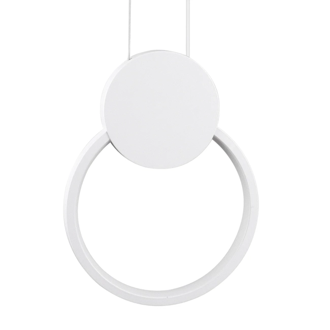  CYCLOS 61074 Μοντέρνο Κρεμαστό Φωτιστικό Οροφής LED 9W 900lm 300° AC 220-240V IP20 Ρυθμιζόμενο Λευκό CCT με On/Off 2700K/4500K/6000K - Lumileds SMD Chip - Λευκό Ματ - Μ21 x Π2.3 x Υ26.5cm - 3 Χρόνια Εγγύηση - 2