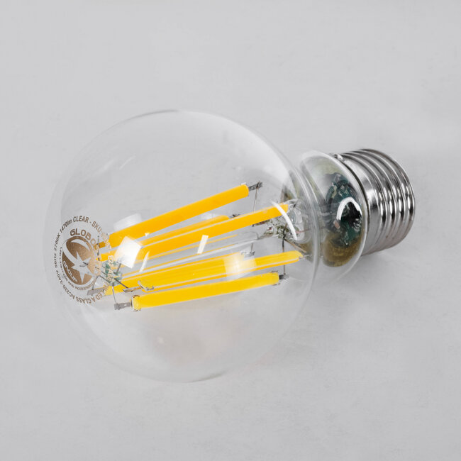 99087 Λάμπα LED Long Filament E27 A60 Γλόμπος 7W 1470lm 360° AC 220-240V IP20 Φ6 x Υ11cm Θερμό Λευκό 2700K με Διάφανο Γυαλί - Pro Series 210lm/W - A Ενεργειακή Κλάση - 3 Χρόνια Εγγύηση - 2