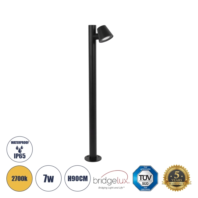 GARDENIA 60508 Φωτιστικό Κήπου - Κολωνάκι Αρχιτεκτονικού Φωτισμού Εξωτερικού Χώρου LED 7W 700lm 60° AC220-240V Αδιάβροχο IP65 - Σώμα Αλουμινίου & Tempered Glass - Μ12 x Π18 x Υ90cm - Θερμό Λευκό 2700K - Μαύρο - Bridgelux Chip - 5 Years Warranty GARDENIA 60508 Φωτιστικό Κήπου - Κολωνάκι Αρχιτεκτονικού Φωτισμού Εξωτερικού Χώρου LED 7W 700lm 60° AC220-240V Αδιάβροχο IP65 - Σώμα Αλουμινίου & Tempered Glass - Μ12 x Π18 x Υ90cm - Θερμό Λευκό 2700K - Μαύρο - Bridgelux Chip - 5 Years Warranty