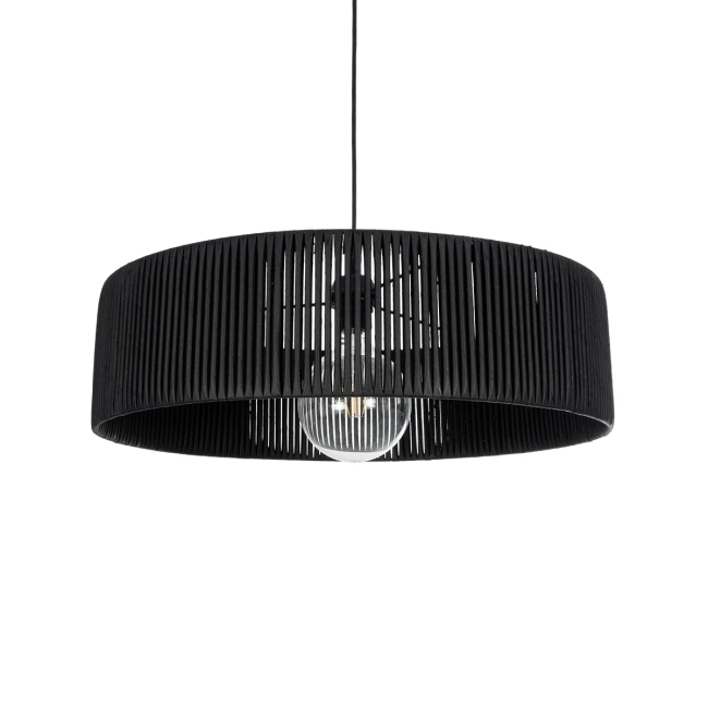  KYCLOS 203-0046 Boho Κρεμαστό Φωτιστικό Οροφής με Ντουί 1 x E27 AC 220-240V IP20 - Μαύρο - M55 x Π55 x Υ20cm - 2