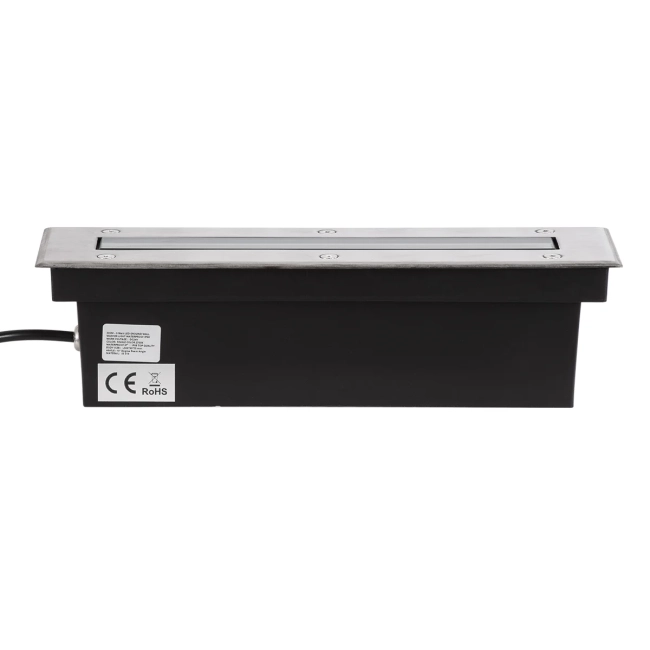  UNDERGROUNDREMVI 90190 Χωνευτή Μπάρα Φωτισμού Wall Washer LED 9W 990lm 10° DC 24V Αδιάβροχο IP68 Θερμό Λευκό 2700K Dimmable - Bridgelux SMD Chip - Ανοξείδωτο Ατσάλι SS316 - Μ30 x Π9 x Υ8.5cm / Q28.5 x 7.5cm - 3 Χρόνια Εγγύηση - 5