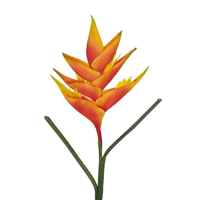Artificial Garden ORANGE PEACOCK BRANCH 21397 Τεχνητό Διακοσμητικό Κλαδί Πορτοκαλί πουλί του παραδείσου Y85cm