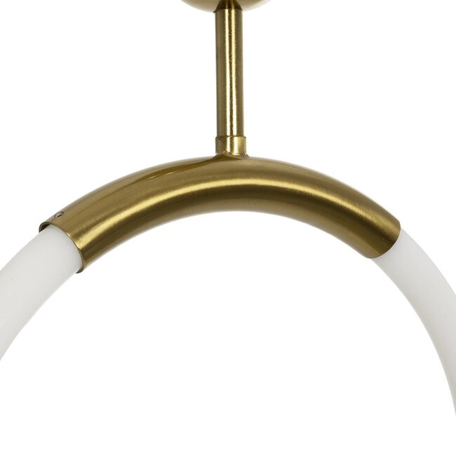 kelvo® GLOW KLV-101-0175 Κρεμαστό Φωτιστικό Οροφής LED 18W 1800lm 360° AC 220-240V IP20 Ρυθμιζόμενο Λευκό CCT με On/Off 2700K/4500K/6000K - Lumileds SMD Chip - Χρυσό Πλατίνα - Μ30 x Π6 x Υ60cm - 3 Χρόνια Εγγύηση - 9