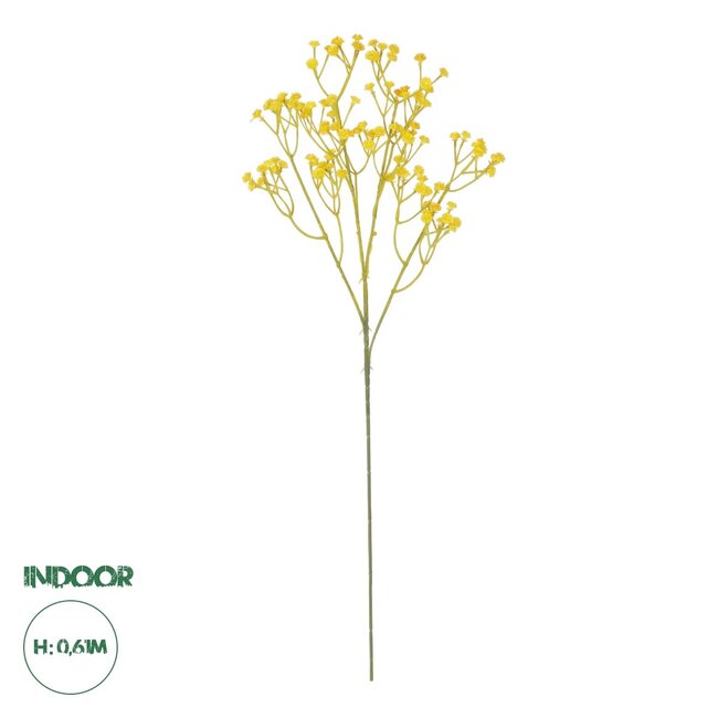 Artificial Garden YELLOW BRANCH BABY BREATH 21370 Τεχνητό Διακοσμητικό Κλαδί Κίτρινης Γυψοφίλης Y61cm