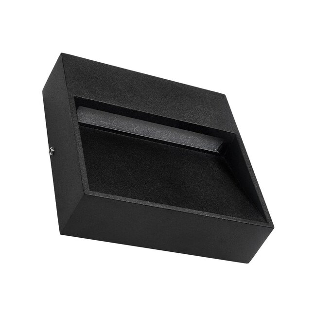 STEPINI GLB-103-0035 Φωτιστικό Σκαλοπατιού / Διαδρόμου LED 3W 270lm 45° AC 220-240V Αδιάβροχο IP65 Θερμό Λευκό 2700K - Sanan SMD Chip - Μαύρο Ματ - Μ11.5 x Π3 x Υ11.5cm - 3 Χρόνια Εγγύηση - 9
