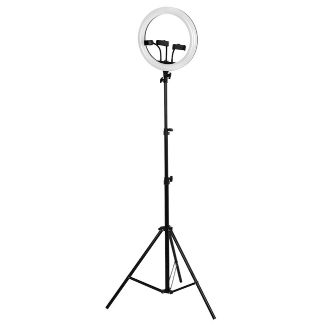 75803 Professional Digital Ring Light Φ36cm LED SMD 50W 5000lm 180° DC 5V με Καλώδιο Τροφοδοσίας USB - Ενσωματωμένο και Ασύρματο Χειριστήριο RF 2.4Ghz Εναλλαγής Χρωμάτων & 3 Βάσεις Τηλεφώνο - 6