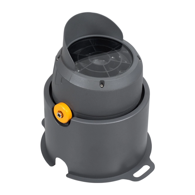 FLOODSIMA 90495 Κινούμενος Προβολέας Σποτ Wall Washer με Αντιθαμβωτική Γρίλια LED 36W 3240lm 30° DC 24V Αδιάβροχο IP67 Θερμό Λευκό 2700K Dimmable - Bridgelux SMD Chip - Γκρι Ανθρακί - Μ21 x Π26 x Υ27cm - 3 Χρόνια Εγγύηση