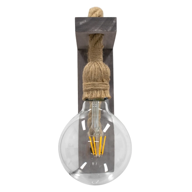 KENSI 00879 Boho Φωτιστικό Τοίχου - Απλίκα με Ντουί 1 x E27 AC 220-240V IP20 - Καφέ & Μπεζ - Μ7 x Π20 x Υ30cm - 4