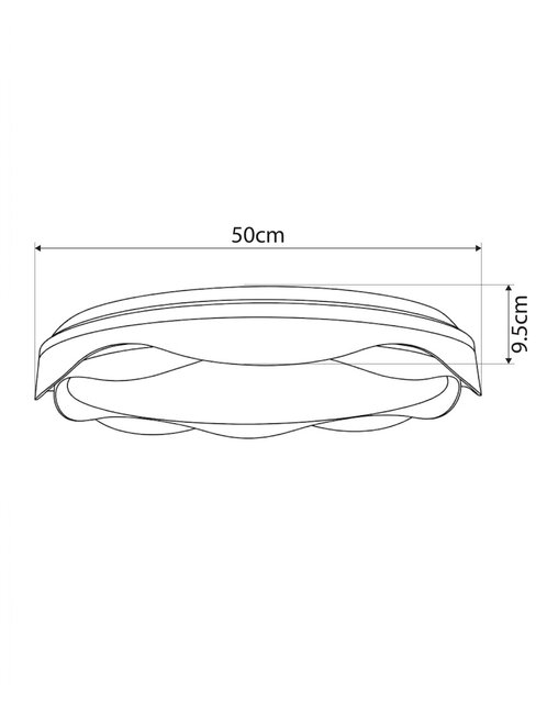 LOTUS GLB-101-0101-V2 Μοντέρνο Φωτιστικό Οροφής LED 72W 7200lm 120° AC 220-240V IP20 Ρυθμιζόμενο Λευκό CCT με Χειριστήριο από 2700K έως 6000K Dimmable - Lumileds SMD Chip - Λευκό Ματ - Μ50 x Π50 x Υ9.5cm - 3 Χρόνια Εγγύηση - 6