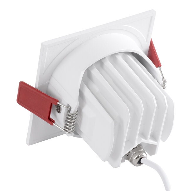 LEO-SQ 60291 Χωνευτό LED Spot Downlight TrimLess Μ8.5xΠ8.5cm 10W 1250lm 38° AC 220-240V IP20 Μ8.5 x Π8.5 x Υ6.6cm - Τετράγωνο - Κινούμενο - Λευκό & Anti-Glare HoneyComb - Θερμό Λευκό 2700K - Bridgelux COB - 5 Years Warranty - 4