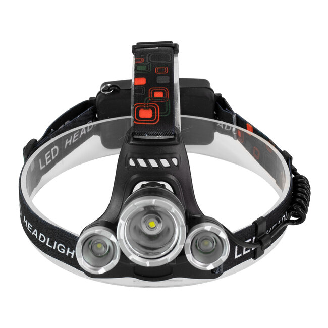 79057 Φακός Κεφαλής Επαναφορτιζόμενος LED CREE XML2-T6 Chip 30 Watt 3000 lm με 2 x 18650 Μπαταρίες 6000Mah Ψυχρό Λευκό 6000 K - 3 79057 Φακός Κεφαλής Επαναφορτιζόμενος LED CREE XML2-T6 Chip 30 Watt 3000 lm με 2 x 18650 Μπαταρίες 6000Mah Ψυχρό Λευκό 6000 K - 3