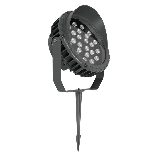 TREEVINA 999-0268 Φωτιστικό Σποτ με Αντιθαμβωτική Γρίλια για Φυτά - Δέντρα με Βάση Κήπου / Καρφωτό LED 24W 2040lm 10° DC 24V Αδιάβροχο IP65 Ultra Θερμό Λευκό 2200K Dimmable - Bridgelux SMD Chip - Γκρι Ανθρακί - Μ24.5 x Π14 x Υ27cm - 3 Χρόνια Εγγύηση - 2