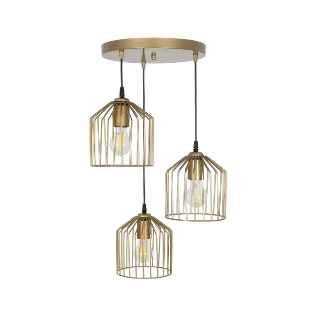FLIXIO 201-0138 Vintage Κρεμαστό Φωτιστικό Οροφής με Ντουί 3 x E27 AC 220-240V IP20 - Χρυσό - Μ30 x Π30 x Υ70cm FLIXIO 201-0138 Vintage Κρεμαστό Φωτιστικό Οροφής με Ντουί 3 x E27 AC 220-240V IP20 - Χρυσό - Μ30 x Π30 x Υ70cm