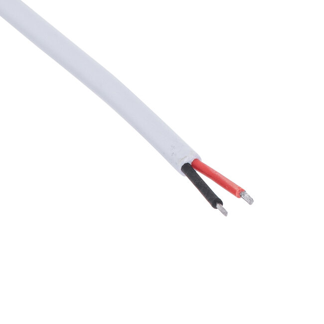 70746 Καλώδιο Τροφοδοσίας DC 2 Μέτρων από Female 2.1x5.5mm σε 2 x 0.3mm Ατερμάτιστο Καλώδιο Μ200 x Π1.1cm Λευκό - 4