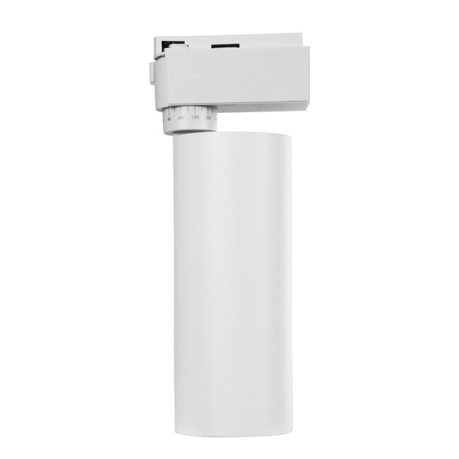 LUGANO 60807 Μονοφασικό Φωτιστικό Σποτ Ράγας LED 20W 2500lm 36° Acrylic HQ LENS AC 220-240V IP20 Φ6.5 x Υ22cm Φυσικό Λευκό 4500K - EUROTRACKSystem 1L+1N - Λευκό - Bridgelux Chip - TÜV Certified Driver - 5 Χρόνια Εγγύηση - 6