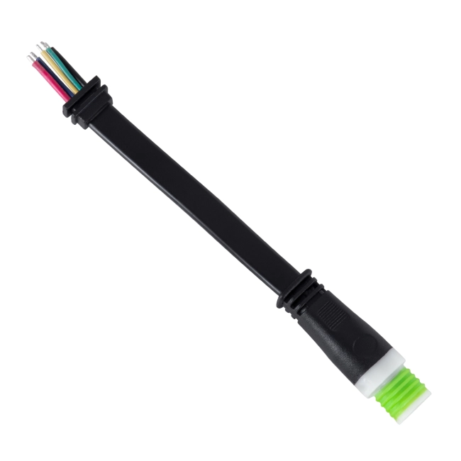 WWCONNECTOR 90708 5 Pin Σύνδεσμος Τροφοδοσίας για Wall Washers & Προβολείς με Είσοδο 5 x 0.25mm2 & Έξοδο 1 x Αρσενικό Βύσμα Αδιάβροχο IP65 - Μαύρο - Μ11 x Π2 x Υ1.2cm - 2