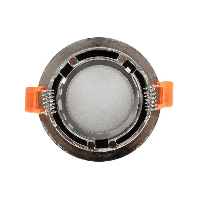 kelvo® LAMDA KLV-101-0046 Χωνευτό Φωτιστικό Downlight Σποτ Μπάνιου για Λάμπα MR16 με Ντουί GU10 AC 220-240V Αδιάβροχο IP65 - Νίκελ Βούρτσας - Μ8.5 x Π8.5 x Υ3.5cm / Q7.5cm - 4