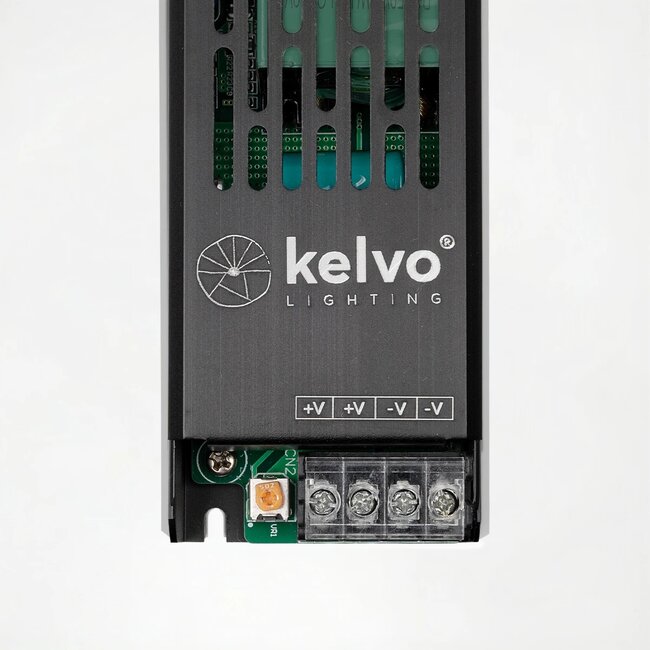 kelvo® ILUMA KLV-107-0014 Slim Τροφοδοτικό/Μετασχηματιστής Class I PELV 150W 6.25A AC 220-240V σε DC 24V IP20 - Γκρι Ανθρακί Ματ - Μ18.1 x Π4.8 x Υ2.8cm - 5 Χρόνια Εγγύηση - 4