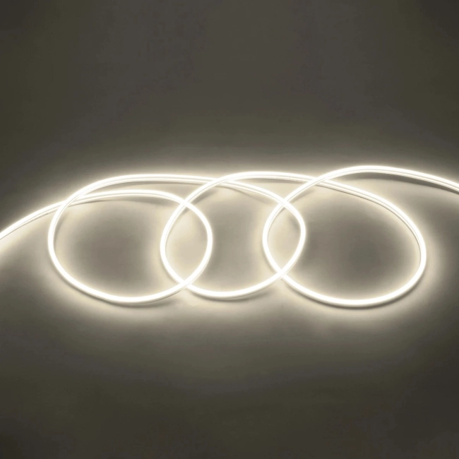 70561 OVALE 120° Degree Neon Flex Epistar LED SMD 2835 1m 12W/m 120LED/m 1284lm/m 120° DC 24V Αδιάβροχη IP68 Φυσικό Λευκό 4500K Dimmable - 2