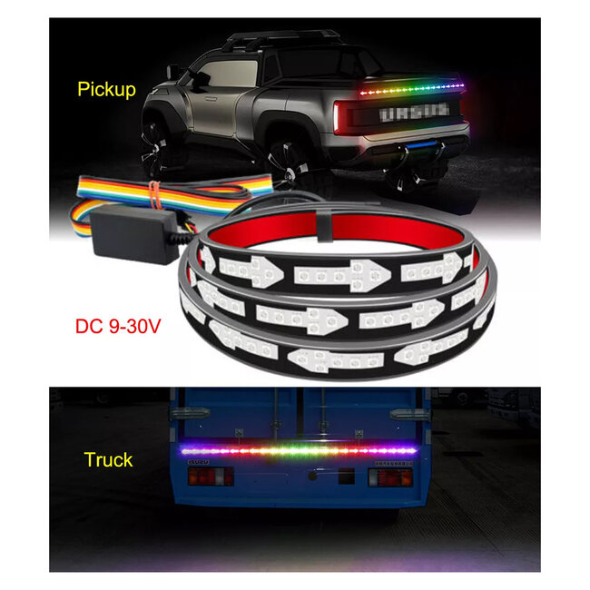 81733 Car Backlit LED Strip Εύκαμπτη Ταινία 150cm Σήμανσης DRL Αυτοκινήτου 5 Προγραμμάτα Φωτισμού LED SMD 5050 10.5W DC 9-30V Αδιάβροχη IP65 RGB - 2 Χρόνια Εγγύηση - 6