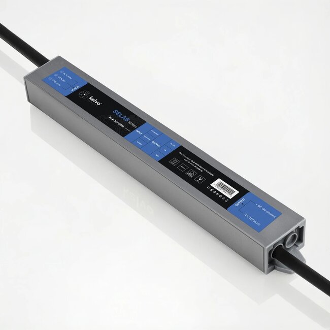 kelvo® SELAS KLV-107-0020 Τροφοδοτικό/Μετασχηματιστής Class II SELV 36W 3A AC 220-240V σε DC 12V Αδιάβροχο IP67 - Γκρι Ανθρακί Ματ - Μ22 x Π3 x Υ2cm - 5 Χρόνια Εγγύηση - 2