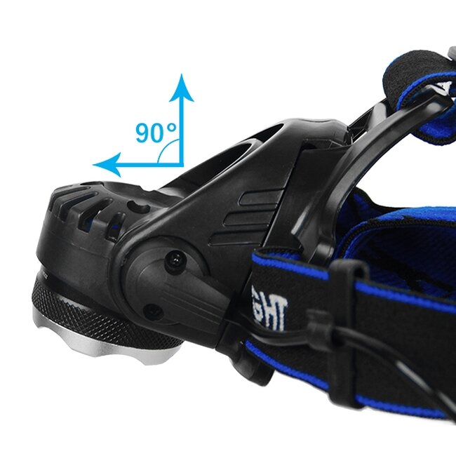 79055 Φακός Κεφαλής Επαναφορτιζόμενος LED CREE XML2-T6 Chip 10 Watt 1800 lm με 2 x 18650 Μπαταρίες 5200Mah Ψυχρό Λευκό 6000 K - 2 79055 Φακός Κεφαλής Επαναφορτιζόμενος LED CREE XML2-T6 Chip 10 Watt 1800 lm με 2 x 18650 Μπαταρίες 5200Mah Ψυχρό Λευκό 6000 K - 2