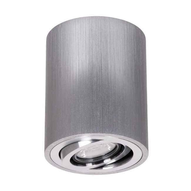 kelvo® AKIRA KLV-101-0026 Κινούμενο Φωτιστικό Downlight Σποτ για Λάμπα MR16 με Ντουί GU10 AC 220-240V IP20 - Νίκελ Βούρτσας - Μ8 x Π8 x Υ10cm