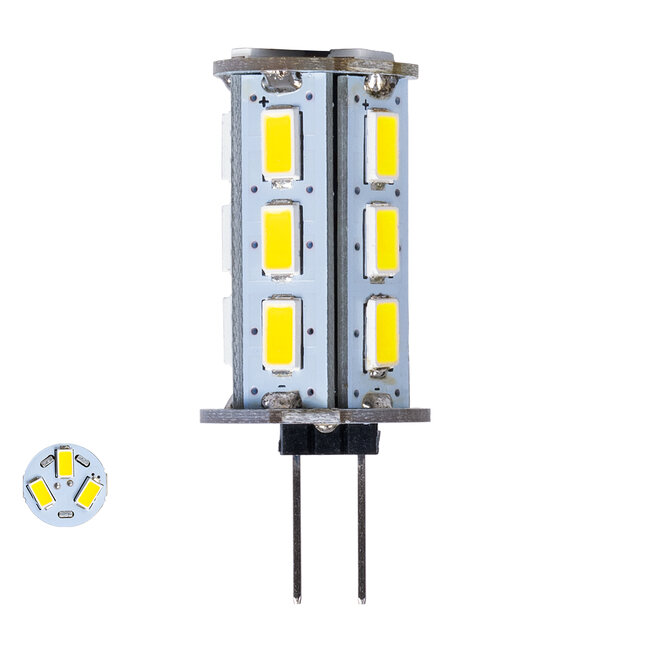 76133 Λάμπα LED G4 SMD 5630 5W 600lm 320° DC 12-24V IP20 Φ1.8 x Υ4.3cm Ψυχρό Λευκό 6000K Dimmable - 2 Χρόνια Εγγύηση - 4 76133 Λάμπα LED G4 SMD 5630 5W 600lm 320° DC 12-24V IP20 Φ1.8 x Υ4.3cm Ψυχρό Λευκό 6000K Dimmable - 2 Χρόνια Εγγύηση - 4