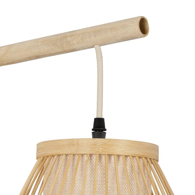 TULUM 01973 Boho Φωτιστικό Τοίχου - Απλίκα με Ντουί 1 x E27 AC 220-240V IP20 - Μπεζ - Μ25 x Π33 x Υ73cm - 6