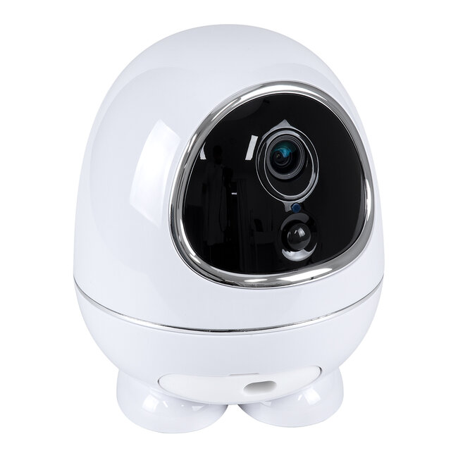 86008 Rechargeable Table Camera WiFi HD 1080P 3MP 350° 5200mAh Two Way Audio & Motion Detection - Επαναφορτιζόμενη Επιτραπέζια Κάμερα WiFi HD 1080P 350° 5200mAh Διπλή Κατέυθυνση Ομιλίας με Ανιχνευτή Κίνησης - Λευκό - 3
