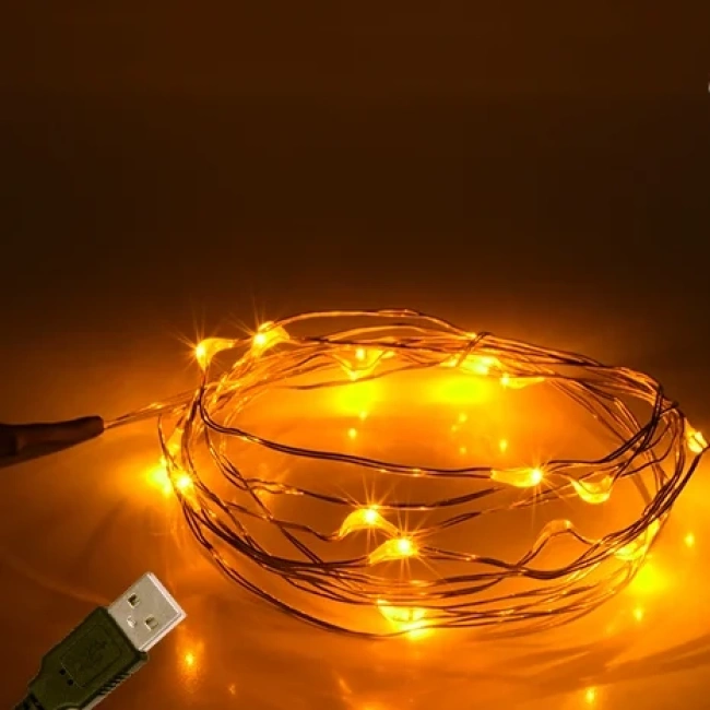 79710 Διακοσμητική Γιρλάντα 2 Μέτρων 20 LED USB 5 Volt 1.2 Watt με Χάλκινο Συρμάτινο Καλώδιο Θερμό Λευκό 1600k 79710 Διακοσμητική Γιρλάντα 2 Μέτρων 20 LED USB 5 Volt 1.2 Watt με Χάλκινο Συρμάτινο Καλώδιο Θερμό Λευκό 1600k
