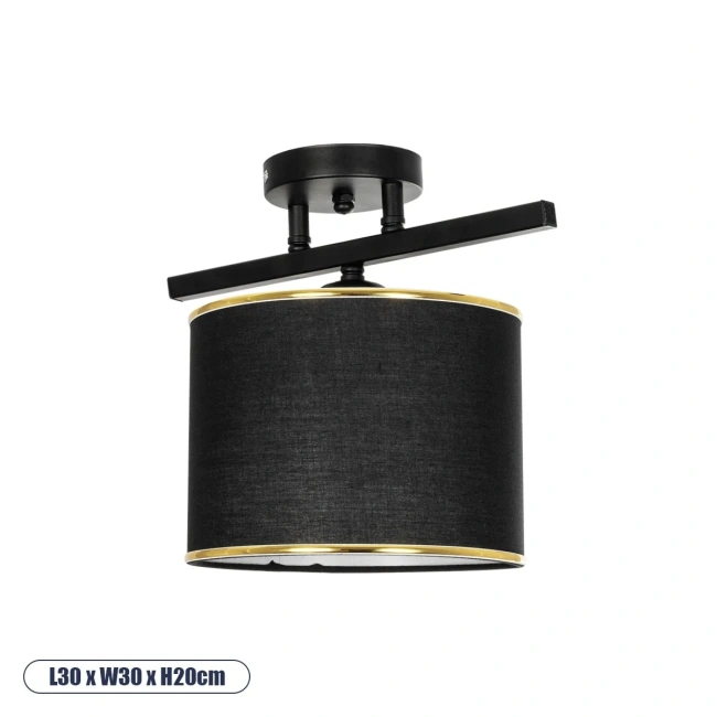 GLOWEN 201-0087 Vintage Φωτιστικό Οροφής με Ντουί 1 x E27 AC 220-240V IP20 - Μαύρο & Χρυσό - Μ30 x Π20 x Υ20cm GLOWEN 201-0087 Vintage Φωτιστικό Οροφής με Ντουί 1 x E27 AC 220-240V IP20 - Μαύρο & Χρυσό - Μ30 x Π20 x Υ20cm