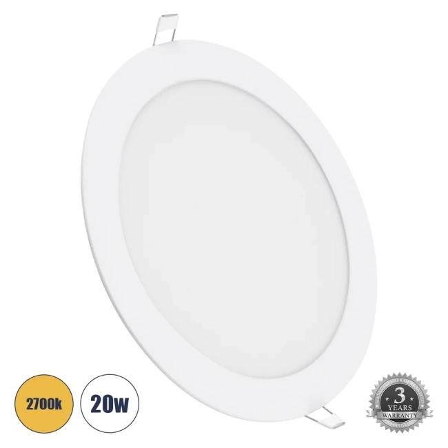 PANELO 60190 Χωνευτό Panel Οροφής LED 20W 2060lm 120° AC 220-240V IP20 Θερμό Λευκό 2700K - Lumileds SMD Chip & TÜV SÜD Driver - Λευκό Γαλακτερό - Μ22.2 x Π22.2 x Υ1.9cm / Q20cm - 3 Χρόνια Εγγύηση