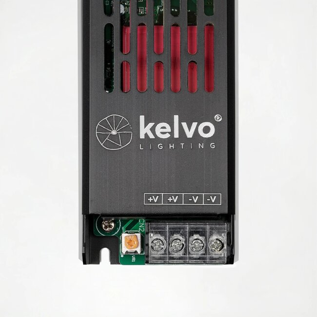 kelvo® ILUMA KLV-107-0012 Slim Τροφοδοτικό/Μετασχηματιστής Class I PELV 60W 2.5A AC 220-240V σε DC 24V IP20 - Γκρι Ανθρακί Ματ - Μ13.3 x Π4.8 x Υ2.8cm - 5 Χρόνια Εγγύηση - 4