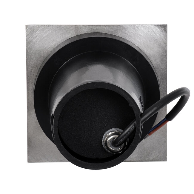 GIGO 60362 Χωνευτό Τετράγωνο Σποτ Δαπέδου για Λάμπα MR16 με Ντουί GU10 - Αδιάβροχο IP68 - IK09 - Ανοξείδωτο Ατσάλι / Stainless Steel 201 - Tempered Glass - Μ11 x Π11 x Υ11.5cm - Nickel Ματ - 5 Years Warranty - 6